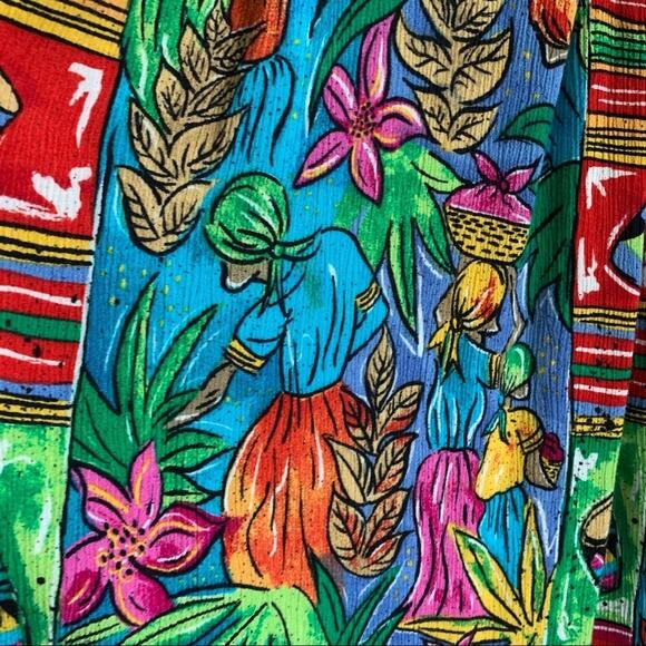 BOP Vintage Art to Wear Tropical Scene Women in Action Art Vibrant Artsy 1X - Picture 13 of 15